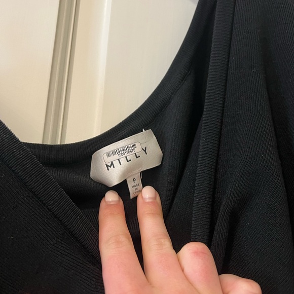 Elegant Black MILLY One-Shoulder Dress - Picture 3 of 4